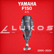 Yamaha F150 2.7L in red background with Lukos Engineering Logo