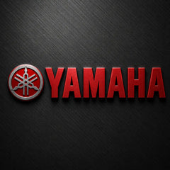 Yamaha logo on a dark textured background